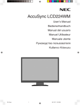 NEC AccuSync® LCD224WM El manual del propietario