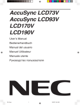 NEC AccuSync® LCD73V El manual del propietario