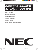NEC AccuSync® LCD93VM El manual del propietario
