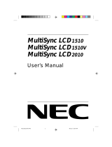 NEC MultiSync® LCD1510V Manual de usuario