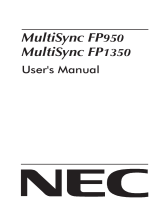 NEC MultiSync FP1350 Manual de usuario