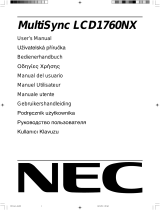 NEC MultiSync® LCD1760NX (Black) Manual de usuario