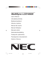 NEC MultiSync® LCD1850XBK Manual de usuario