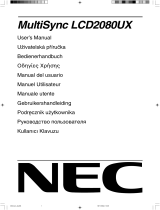NEC MutliSync® LCD2080UX Manual de usuario