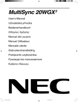NEC MultiSync® 20WGX² El manual del propietario