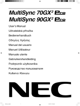 NEC MultiSync® 70GX²Pro El manual del propietario
