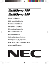 NEC MultiSync® 75F Manual de usuario