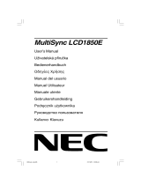 NEC MultiSync® LCD1850EBK El manual del propietario
