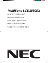 NEC LCD1880SX - MultiSync - 18.1" LCD Monitor El manual del propietario