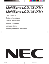 NEC MultiSync® LCD195VXM  El manual del propietario