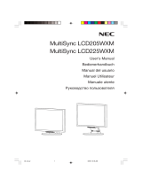 NEC LCD205WXM - MultiSync - 20" LCD Monitor Manual de usuario