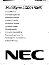 NEC MultiSync® LCD2170NX El manual del propietario