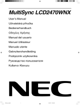 NEC MultiSync® LCD2470WNX El manual del propietario