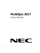 NEC MultiSync® XV17 El manual del propietario