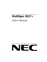 NEC XV17+ Manual de usuario