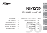 Nikon 50mm f/1.4G Manual de usuario