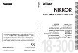 Nikon AF-S DX NIKKOR 18-300MM F / 3.5-5.6G ED VR Manual de usuario