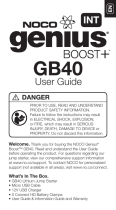 NOCO Genius GB40 Boost Plus 1000A Jump Starter Manual de usuario