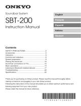 ONKYO SBT-200 El manual del propietario