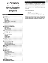 Oregon Scientific BAR629HG / BAR629HGU Manual de usuario