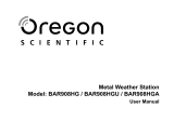 Oregon Scientific BAR908HG / BAR908HGU / BAR908HGA Manual de usuario