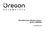 Oregon Scientific WMH800 Manual de usuario
