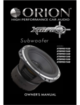 Orion XTRPro Subwoofers  El manual del propietario