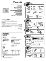 Panasonic RQSX52 Instrucciones de operación