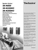 Technics SBM800 Instrucciones de operación