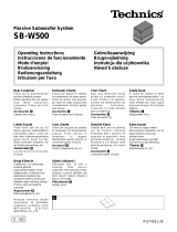 Panasonic SBW500 El manual del propietario