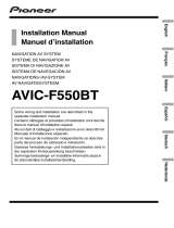 Pioneer AVIC F550 BT El manual del propietario