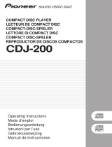Pionner cdj 200s single cd player Manual de usuario