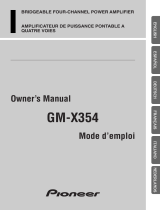 Pioneer gm x 354 Manual de usuario