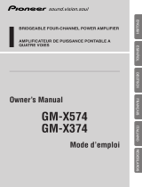 Pioneer gm x 374 Manual de usuario