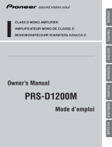Pioneer PREMIER PRS-D1200M Manual de usuario