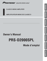 Pioneer PRS-D2000SPL Manual de usuario