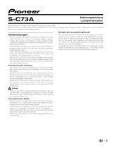 Pioneer S-C73A Manual de usuario