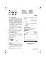 Pioneer S-F52-QL Manual de usuario
