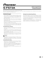 Pioneer S-FS73A Manual de usuario