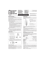 Pioneer S-H810V Manual de usuario