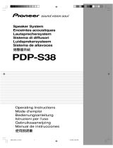 Pioneer Speaker System PDP-S38 Manual de usuario