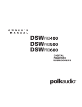 Polk Audio DSW PRO 400 Manual de usuario