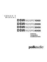 Polk Audio DSW MICROPRO 1000 Manual de usuario