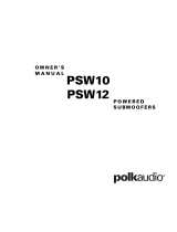 Polk Audio PSW10/ PSW12 Powered Subwoofers El manual del propietario