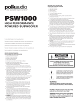 Polk Audio Speaker PSW1000 Manual de usuario