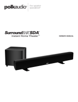 Polk Audio SurroundBAR SDA El manual del propietario