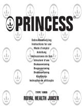 Princess 201955 Royal Health Juicer El manual del propietario