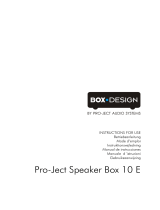 Pro-Ject Speaker Box 10 Manual de usuario