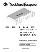 Rockford R750-1D/ R1200-1D Fosgate Prime Mono Amplifier Manual de usuario