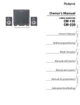Roland Speaker System cm110 Manual de usuario